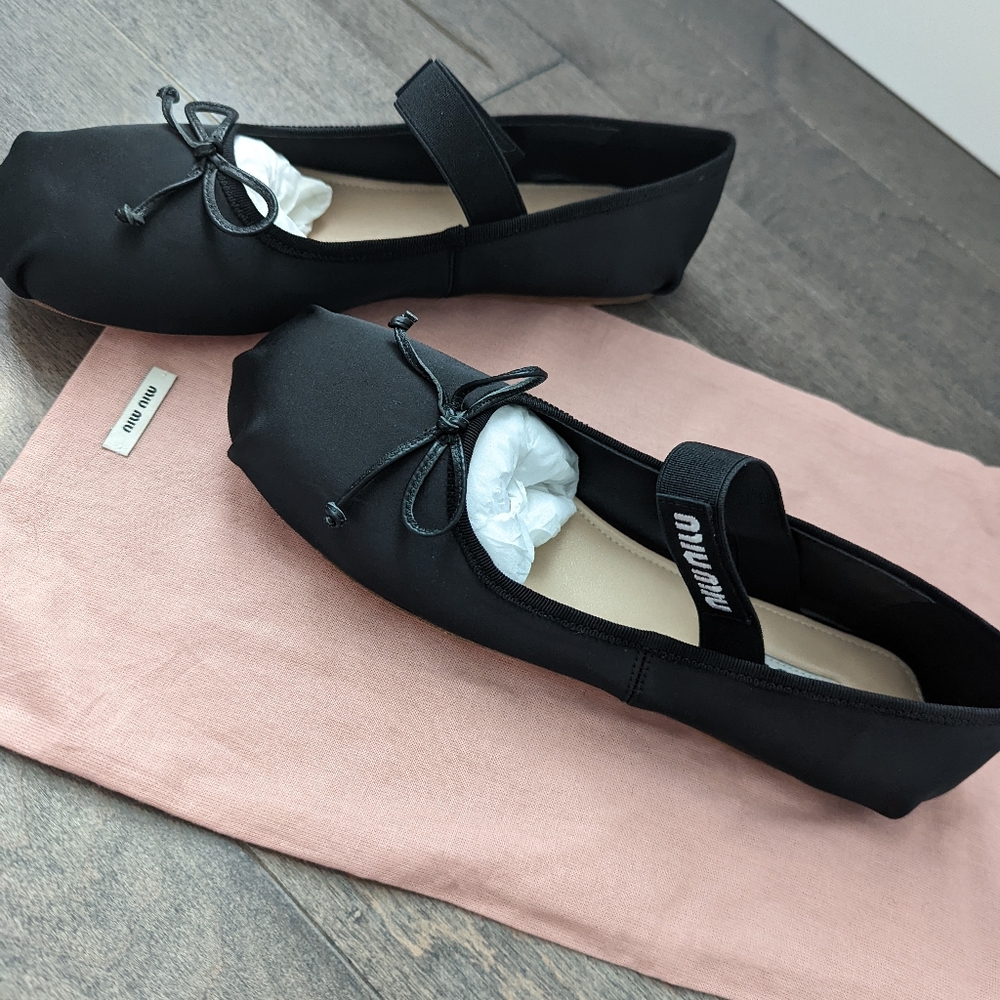 Miu Miu satin ballet flats size 38